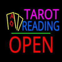 Tarot Reading Open Block Green Line Neonreclame