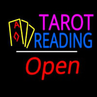 Tarot Reading Open White Line Neonreclame