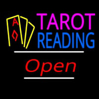 Tarot Reading Yellow Line Open Neonreclame