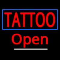 Tattoo With Blue Border Open Neonreclame