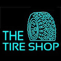 The Tire Shop Turquoise Logo Neonreclame