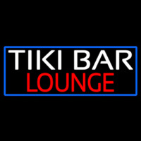 Tiki Bar Lounge With Blue Border Neonreclame