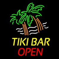 Tiki Bar Open Neonreclame