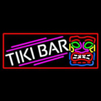Tiki Bar Sculpture With Red Border Neonreclame