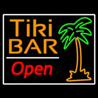 Tiki Bar With Palm Tree Open Neonreclame