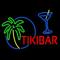 Tiki Bar With Wine Glass Neonreclame
