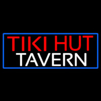 Tiki Hut Tavern With Blue Border Neonreclame