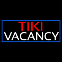 Tiki Vacancy With Blue Border Neonreclame