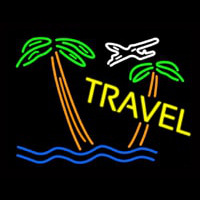 Travel Yellow Neonreclame