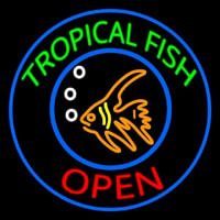 Tropical Fish Open Neonreclame