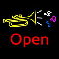 Trumpet Logo Open Neonreclame