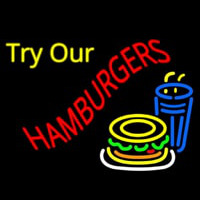 Try Our Hamburgers Neonreclame