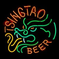 Tsingtao Bier Bar Open Neonreclame