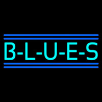 Turquoise Blues Block Neonreclame