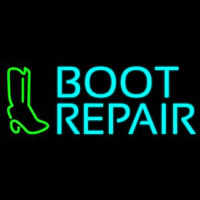 Turquoise Boot Repair Neonreclame