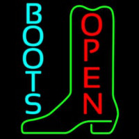 Turquoise Boots Open Neonreclame