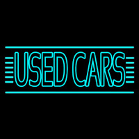 Turquoise Double Stroke Used Cars 1 Neonreclame