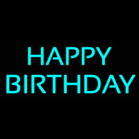 Turquoise Happy Birthday Neonreclame