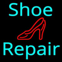 Turquoise Shoe Repair Sandal Neonreclame
