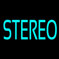 Turquoise Stereo Block Neonreclame