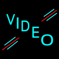 Turquoise Video Neonreclame