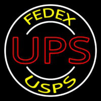 Ups Fede  Usps With Circle Neonreclame