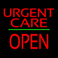 Urgent Care Block Open Green Line Neonreclame
