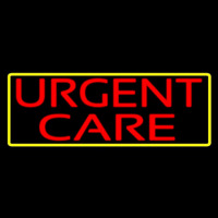 Urgent Care Rectangle Yellow Neonreclame