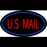 Us Mail Oval Blue Neonreclame