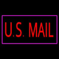 Us Mail Rectangle Purple Neonreclame