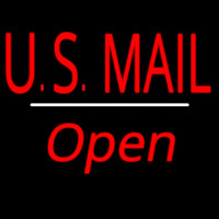 Us Mail Script1 Open White Line Neonreclame