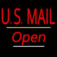 Us Mail Script2 Open Yellow Line Neonreclame
