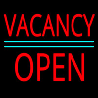 Vacancy Block Open Green Line Neonreclame