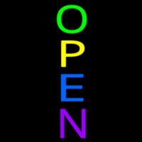 Vertical Multi Color Open Neonreclame