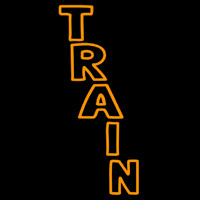 Vertical Orange Train Neonreclame