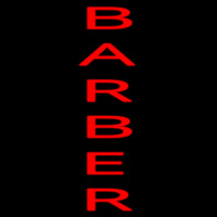 Vertical Red Barber Neonreclame