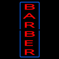 Vertical Red Barber With Blue Border Neonreclame