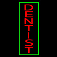 Vertical Red Dentist Green Border Neonreclame
