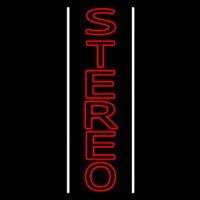 Vertical Red Stereo Block White Line Neonreclame