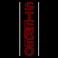 Vertical Red Stereo Block White Line Neonreclame