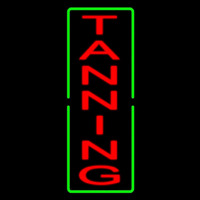 Vertical Red Tanning Green Border Neonreclame