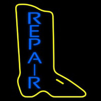 Vertical Shoe Blue Repair Neonreclame