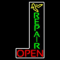 Vertical Shoe Repair Red Open Neonreclame