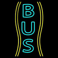 Vertical Turquoise Bus Neonreclame