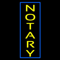 Vertical Yellow Notary Blue Border Neonreclame