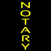 Vertical Yellow Notary Neonreclame