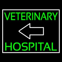 Veterinary Hospital With Arrow Neonreclame