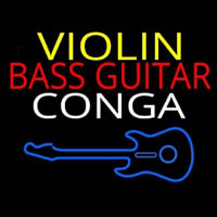Violin Bass Guitar Conga 1 Neonreclame