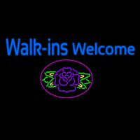 Walk Ins Welcome Flower Neonreclame