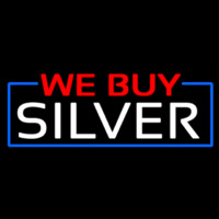 We Buy Silver Block Neonreclame